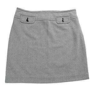 Ann Taylor Loft Skirt Womens Size 8 Black White Lined Side Zipper Classy Cute
